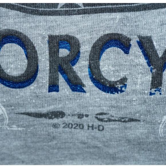 Harley Davidson Cropped Cut T-Shirt Black Short Sleeve Women’s Small/Medium - Picture 8 of 8